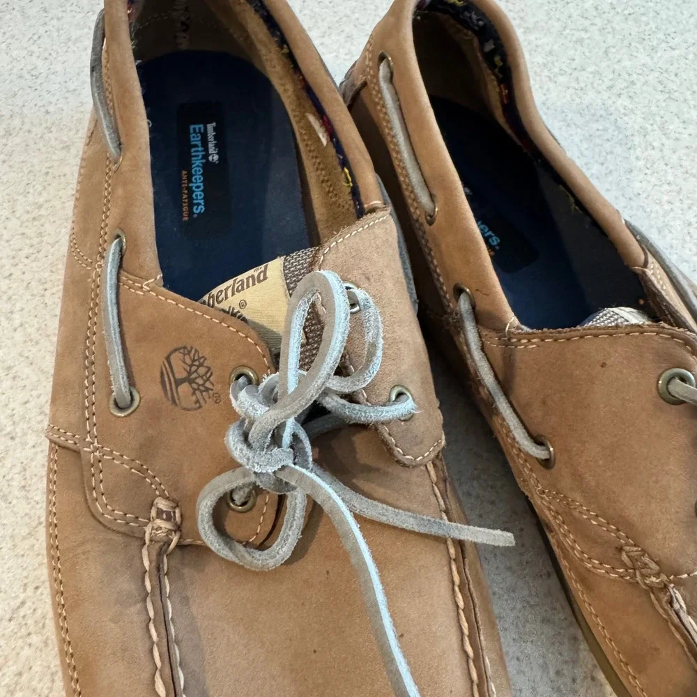 Timberland Earthkeepers Boat‎ Shoes Mens 15M Tan Brown Leather Nautical